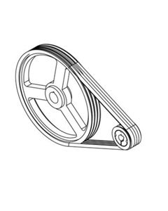 Transmission v-belt 5 grooves D38 7.50KW M&M